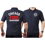CHICAGO FIRE Dept. Halbbogen white/red, navy Polo