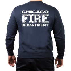 CHICAGO FIRE Dept. volle weiße Schrift, navy Sweat