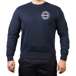 CHICAGO FIRE Dept. volle weiße Schrift, navy Sweat