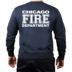 CHICAGO FIRE Dept. volle weiße Schrift, navy Sweat