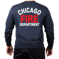 CHICAGO FIRE Dept. Halbbogen white/red, navy Sweat