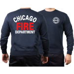 CHICAGO FIRE Dept. Halbbogen white/red, navy Sweat