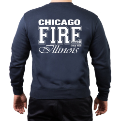 CHICAGO FIRE Dept. since 1858 Illinois, navy Sweat