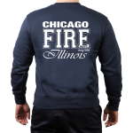 CHICAGO FIRE Dept. since 1858 Illinois, navy Sweat