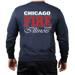CHICAGO FIRE Dept. Illinois, since 1858, bicolor, navy Sweat