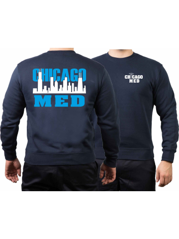 CHICAGO MED, Skyline white/blue, navy Sweat