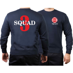 CHICAGO FIRE Dept. Squad 3, red, standard emblem, navy Sweat