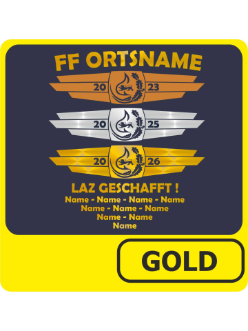 T-Shirt Leistungsabzeichen BRONZE-SILBER-GOLD Historie + Namen (Nr. 36N)