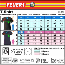 T-Shirt Leistungsabzeichen GOLD gekreuzte rote Äxte + Namen (Nr. 27N)
