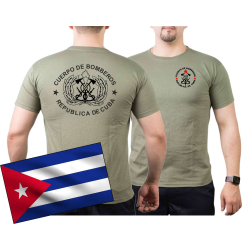 T-Shirt olive, Cuerpo de Bomberos (CUBA)