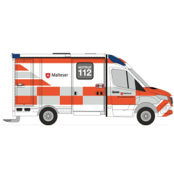 Modell 1:87 System Strobel RTW ´18, Malteser Mainz...