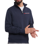 Troyer (Quarter Zip Sweat) navy, Höhenrettung mit roter EKG-Linie
