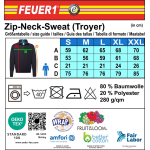 Troyer (Quarter Zip Sweat) navy, Höhenrettung mit roter EKG-Linie