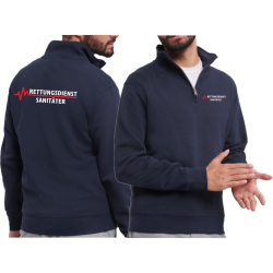 Troyer (Quarter Zip Sweat) navy, Rettungsdienst -...