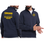 Troyer (Quarter Zip Sweat) navy, CHICAGO FIRE Dept. SQUAD