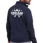 Troyer (Quarter Zip Sweat) navy, CHICAGO FIRE Dept. axes and flames