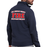 Troyer (Quarter Zip Sweat) navy, Los Angeles County Fire Department in weiß/rot