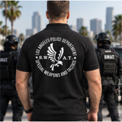 Polo schwarz, Los Angeles Police Dept. SWAT, California