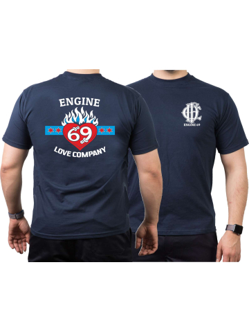 CHICAGO FIRE Dept. Engine 69, navy T-Shirt