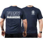 T-Shirt navy, New York City Fire Dept. Paramedic