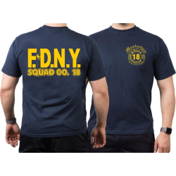 T-Shirt azul marino, New York City Fire Dept. Squad 18...