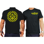 T-shirt marin, New York City Fire Dept. "HazMat Co.1" (Hazardous Materials/Gefahrguteinheit), M