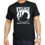 T-Shirt noir, New York City Fire Dept. MIA (Missing dans Action) 343 Never Forgotten