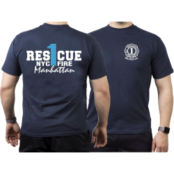 T-Shirt navy, Rescue1 (blue) Manhattan, (Rescue, Scuba,...