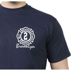 T-Shirt navy, Rescue2 (blue) Brooklyn