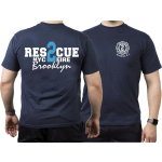 T-Shirt blu navy, Rescue2 (blue) Brooklyn