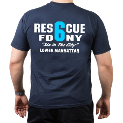 T-Shirt marin, New York City Fire Dept. Rescue 6 (blue)...
