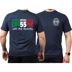 T-Shirt navy, New York City Fire Dept. Little Italy...