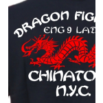 T-Shirt nero, New York City Fire Dept. Dragon Fighters Chinatown E-9/L-6