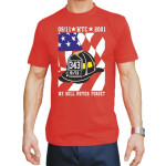 T-Shirt red, New York City Fire Dept. 9-11 We Will Never Forget, XL