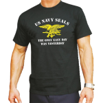 T-Shirt nero, blu navy SEAL (The Only Easy Day Was Yesterday)