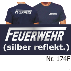 T-Shirt navy, FEUERWEHR with long &quot;F&quot;...