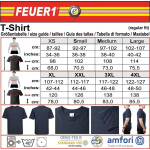 T-Shirt navy, FEUERWEHR in weiß (XS-4XL)