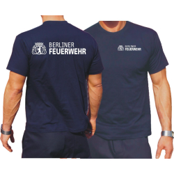 T-Shirt navy Berliner Feuerwehr+ Logo (Einzelst&uuml;ck)
