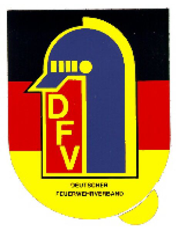 Aufkleber DFV auf Deutschlandflagge 10,5 x 7,5 cm
