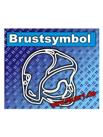 Brustsymbol "Gallet-Helm" dans Farbe der Rückenpolice de caractère
