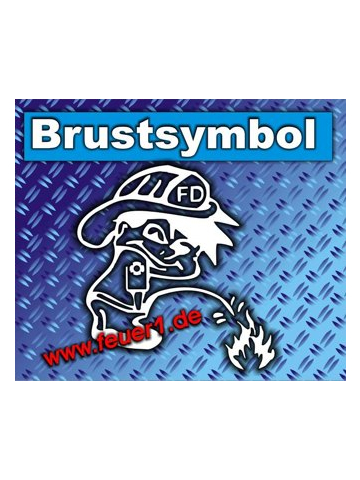 Brustsymbol "löschender Feuerwehrmann" Farbe der Rückenpolice de caractère