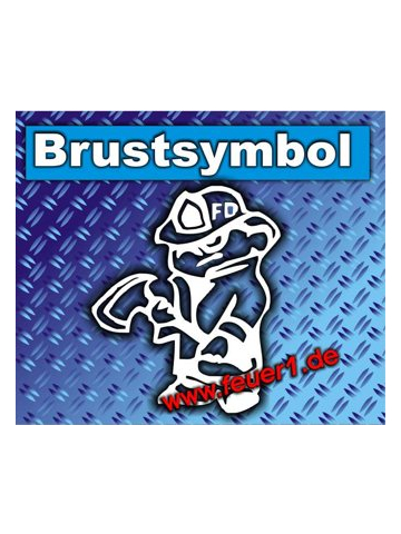 Brustsymbol "Feuerwehrmann avec hache 2" dans Farbe der Rückenpolice de caractère