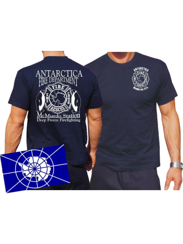 T-Shirt blu navy, ANTARCTICA FD