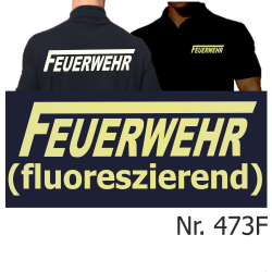 Polo navy, FEUERWEHR with long &quot;F&quot; fluoresz.