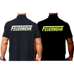 Polo navy, FEUERWEHR with long &quot;F&quot; fluoresz.