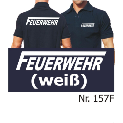 Polo navy, FEUERWEHR with long &quot;F&quot; in white