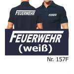 Polo navy, FEUERWEHR with long "F" in white