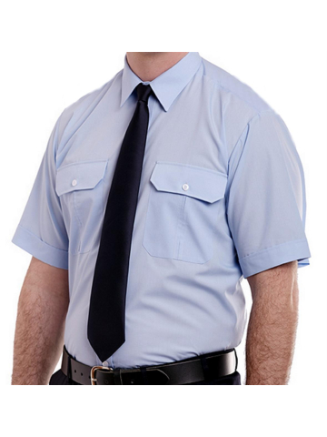 Uniformhemd Feuerwehr Diensthemd Kurzarm hellblau 1/2 Arm Pilotenhemd 