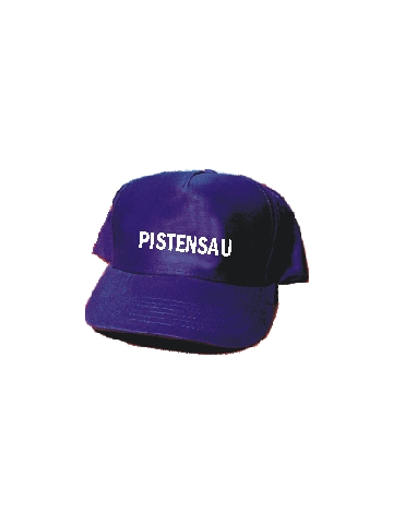 Cap: "Pistensau" navy-white, aus Baumwolle