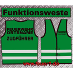 Funktionsweste grün con negro Text